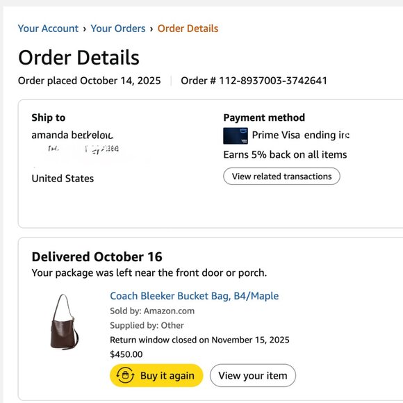 2025 updated Coach Bleecker Bucket Bag in Maple - Picture 15 of 15